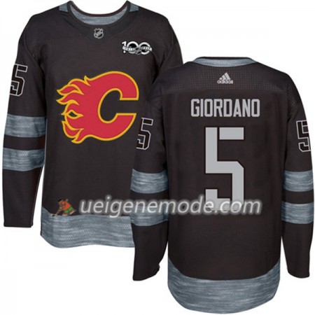 Herren Eishockey Calgary Flames Trikot Mark Giordano 5 1917-2017 100th Anniversary Adidas Schwarz Authentic